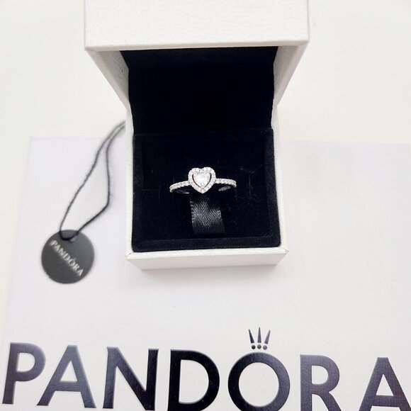 Pandora Elevated Heart Ring Size 6, 7 - Picture 4 of 5